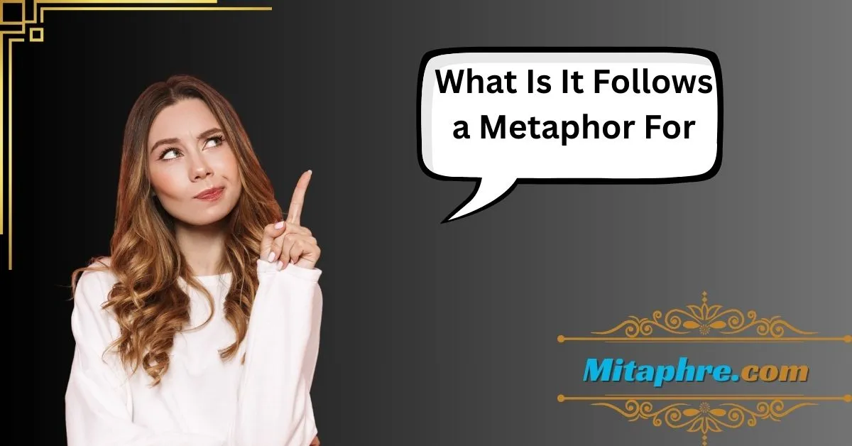 What Is It Follows a Metaphor For